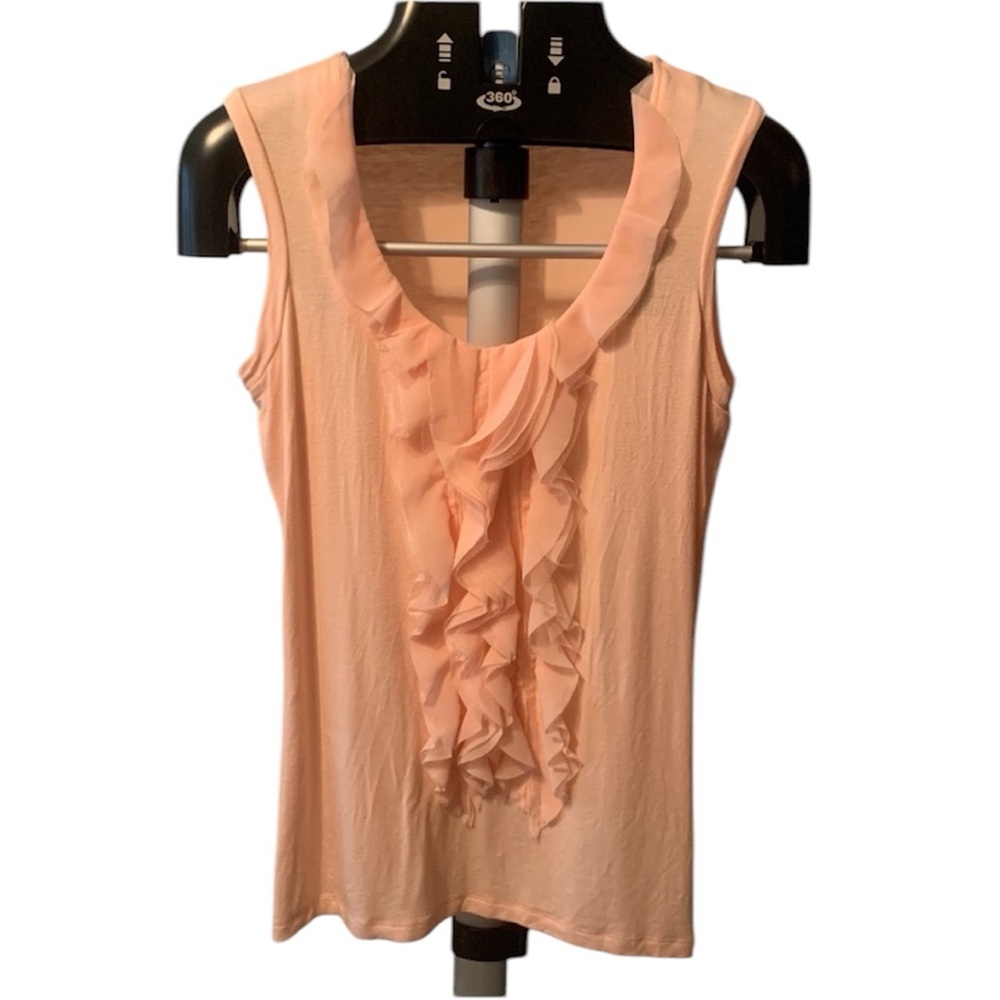 Willi Smith Pink Ruffle Tank Top Size M